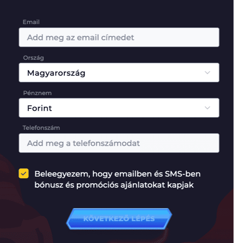 Regisztráció Powbet casino